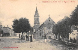 52-AM22272.Bourbonne Les Bains.N°22.Place De L'église Et Du Marché - Bourbonne Les Bains