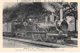 Chemins De Fer - N°86014 - Locomotives De France 9 - Machine N°99 Vesta ... Construite Par Les Etablissements Schneider - Eisenbahnen