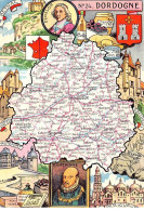 24 - SAN61538 - DORDOGNE - Carte Géographique Du Département - CPSM 10x15 Cm - Autres & Non Classés