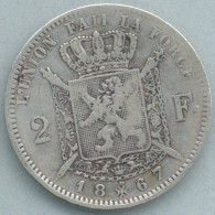 Belgium KM-30 2 Francs 1867 - 2 Frank