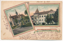 T2/T3 1904 Tarcsa, Bad Tatzmannsdorf; Mária Falvai Templom, Karolina Villa. Löwy Gusztáv és Testvére Kiadása, Magyar Sza - Unclassified