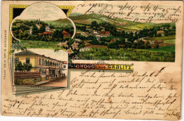 T4 1900 Gablitz, Postamt, Kloster / Cloister, Post Office. Schneider & Lux No. 753. Art Nouveau, Floral, Litho (fa) - Zonder Classificatie