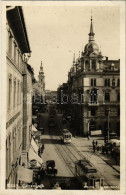 T2/T3 1939 Graz, Herrengasse, Tiroler Weinstube Gambrinuskeller, Zahn Atelier / Street View, Trams, Shops. Erika Verlag - Non Classés