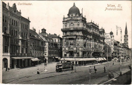 T3 1907 Wien, Vienna, Bécs; Carltheater, Praterstrasse / Street View, Theatre, Tram (EB) - Non Classificati