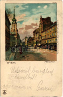 T2/T3 1901 Wien, Vienna, Bécs; Mariahilferstrasse / Street View, Tram, Shops. Litho (EK) - Ohne Zuordnung