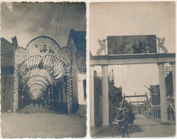 ** Lauwe, Gij Zijt Petrus. Alph. Van Eeckhout - 2 Original Photo Postcards Of A Religious Festival - Unclassified