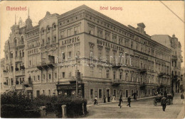 T2/T3 1908 Mariánské Lázne, Marienbad; Hotel And Restaurant Leipzig Josef Seidl (EK) - Zonder Classificatie
