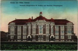 ** T2/T3 Ostrava, Moravská Ostrava, Mährisch Ostrau; Deutsche Bürgerschule Für Knaben Und Mädchen, Klemensgasse / German - Unclassified