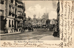 T2/T3 1904 Kingston Upon Thames, The Market Place (EK) - Zonder Classificatie