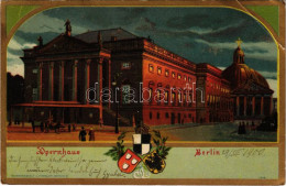 T3/T4 1900 Berlin, Opernhaus / Opera House, Coat Of Arms. Art Nouveau, Litho (EB) - Ohne Zuordnung
