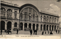* T2/T3 Torino, Turin; Facciata Della Stazione Di Porta Nuova / Railway Station, Tram (EK) - Ohne Zuordnung