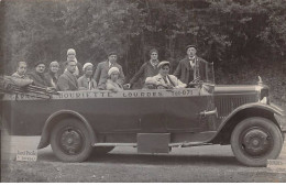 65 - N°87094 - LOURDES - Touristes Dans Un Autobus à Toit Ouvert - Garage L. Bouriette - Lourdes