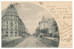 * T2/T3 1900 Bucharest, Bukarest, Bucuresti, Bucuresci; Bulevardul Carol I., Palat Al Ministerului De Razboi / Street, P - Ohne Zuordnung