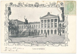 T4 1904 Bucharest, Bukarest, Bucuresti, Bucuresci; Universitatea / University. Atelier Grafic J. V. Socecu Art Nouveau,  - Zonder Classificatie