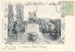 T4 1904 Bucharest, Bukarest, Bucuresti, Bucuresci; Statua Mihai Viteazul / Statue, Monument. Atelier Grafic J. V. Socecu - Ohne Zuordnung