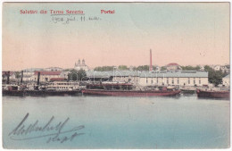 T2/T3 1908 Turnu Severin, Szörényvár; Portul / Port, Steamships (EK) - Zonder Classificatie