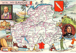 74 - SAN62088 - HAUTE SAVOIE - Carte Géographique Du Département - CPSM 10x15 Cm - Sonstige & Ohne Zuordnung