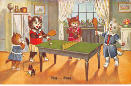 Illustrateur - N°86341 - Arthur Thiele - Ping-Pong - Chats Habillés Jouant Au Ping-pong - Thiele, Arthur