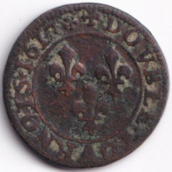 France KM-43.6 Double Tournois 1617 R - 1610-1643 Louis XIII The Just