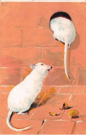 Fantaisie - N°86466 - Souris Blanches, L'une Rentrant Dans Un Trou Dans Un Mur - Andere & Zonder Classificatie