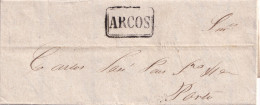 POR - LETTRE D'ARCOS À PORTO - Poststempel (Marcophilie)