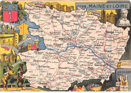 49 . N° Kri11581  . Carte Maine Et Loire  . Carte    . N°   .  Edition Blondel La Rougery .  Cpsm 10X15 Cm . A - Other & Unclassified