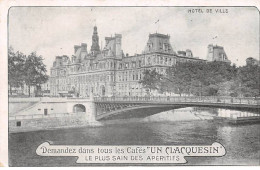 Publicité - N°86559 - Hôtel De Ville - Demandez Dans Tous Les Cafés Un Clacquesin, Le Plus Sain Des Apéritifs - Publicidad