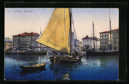 Cartolina Trieste, Marina, Segelboot  - Trieste