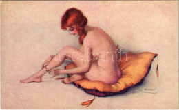 ** T2/T3 Erotic Nude Lady Art Postcard / Le Nu Habillé. Marque L.-E. Paris Série 95. No. 2. S: Léo Fontan (EK) - Zonder Classificatie