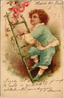 * T3 1900 Children Art Postcard. Litho (EB) - Ohne Zuordnung