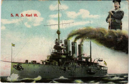 ** T3 SMS Kaiser Karl VI. K.u.K. Kriegsmarine / SMS Kaiser Karl VI. Az Osztrák-Magyar Haditengerészet VI. Károly-osztály - Ohne Zuordnung