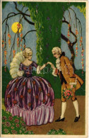 * T2/T3 Lady Art Postcard, Romantic Couple. Degami 2041. (EK) - Ohne Zuordnung
