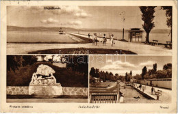 T2/T3 1940 Balatonlelle, Hajóállomás, Strand, Revíziós Irredenta Emlékmű (EK) - Ohne Zuordnung
