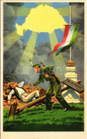 ** T2 Ébreszt A Magyar Jövő. Kiadja Az Ereklyés Országzászló Nagybizottsága / Hungarian Irredenta Propaganda Art Postcar - Non Classés