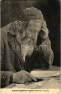 * T2/T3 Galizisch-jüdische Typen: Rabi Beim Talmud. Verlag E. Schreier / Galician Jewish Rabbi Reading The Talmud, Judai - Non Classificati