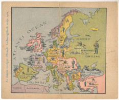 * T2/T3 Az összes Európai államok Hadseregeinek Ereje. 2-részes Kihajtható Panorámalap / WWI Military Map. The Strength  - Zonder Classificatie