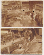 * 1916 Román Harctér, Fürdő Gyerekek / WWI K.u.K. Military, Romanian Front, Bathing Children - 2 Db Régi Fotó Képeslap / - Non Classés