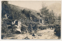 * T2/T3 1918 Román Harctér, Kunyhók A Határnál / WWI K.u.K. Military, Romanian Front, Huts Near The Border. Photo - Ohne Zuordnung