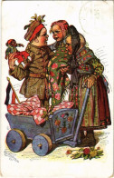 T2/T3 Hessische Trachten. Künstlerkarte Nr. 21. / WWI German Folklore Art Postcard, Soldier Boy (kis Szakadás / Small Te - Unclassified