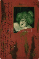 T2/T3 1901 Hölgy / Lady. Erika Nr. 465. Art Nouveau Litho, Unsigned Raphael Kirchner (EK) - Sin Clasificación