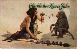 ** T2/T3 Glückliches Neues Jahr. Neckerei / Agacerie / Teasing. New Year Greeting. Russian Art Postcard. T.S.N. R.M. No. - Unclassified