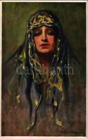** T2 Tanulmányfej. Cigánylány / Studienkopf / Head Study. Hungarian Gypsy Lady Art Postcard. Magyar Rotophot Társaság N - Unclassified