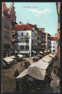 Cartolina Bozen, Stände Auf Dem Obstmarkt  - Bolzano