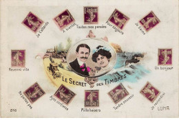 Représentation De Timbres - N°89214 - Le Secret Des Timbres - Je T'attends, A Bientôt, Toutes Mes Pensées ... - Briefmarken (Abbildungen)