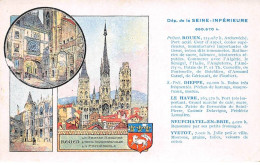 76 - N°89546 - ROUEN - LA Grosse Horloge, La Cathédrale ... - Carte Publicitaire Les Pastilles Valda - Rouen