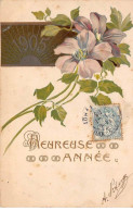 Fantaisies - N°88411 - Heureuse Année - Fleurs - Carte Gaufrée - Autres & Non Classés