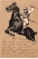 Fantaisie - N°90103 - Heyer - Jockey Sur Son Cheval - Carte Gaufrée - Autres & Non Classés