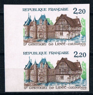 France 1986 N° 2403 Paire  Non Dentelé  IMP Neuf MNH **  St Germain De Livec Calvados - 1981-1990