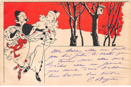 Illustrateur - N°89834 - Pierrot Et Colombine Faisant Du Patins à Glace - Other & Unclassified