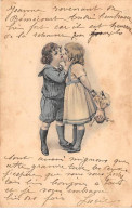 Illustrateur - N°89736 - Couple D'enfant S'embrassant, La Fillette Tenant Une Poupée - Altri & Non Classificati